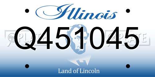 Q451045 Illinois License Plate