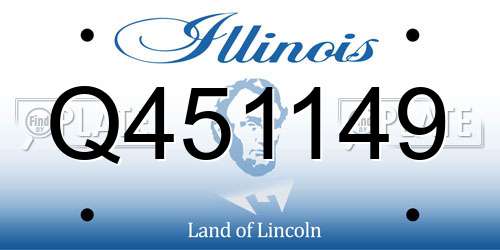 Q451149 Illinois License Plate