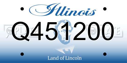 Q451200 Illinois License Plate