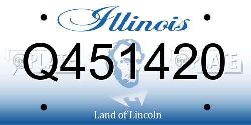 Q451420 Illinois License Plate