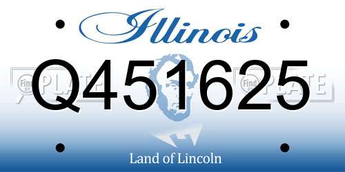 Q451625 Illinois License Plate