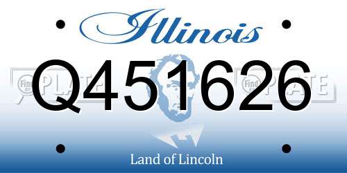 Q451626 Illinois License Plate