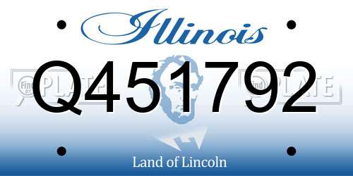 Q451792 Illinois License Plate