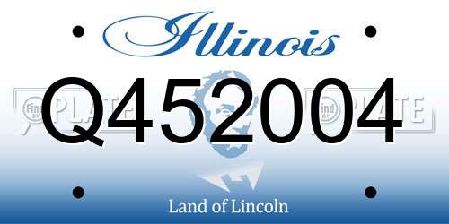Q452004 Illinois License Plate