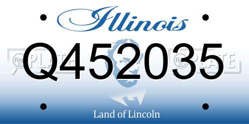 Q452035 Illinois License Plate