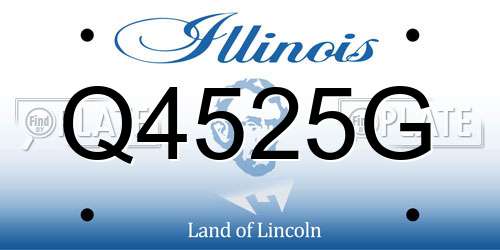 Q4525G Illinois License Plate