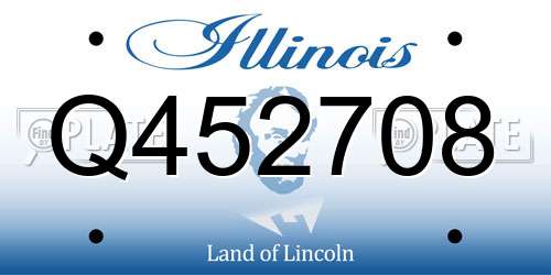 Q452708 Illinois License Plate
