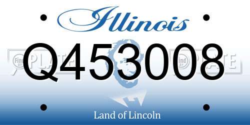 Q453008 Illinois License Plate