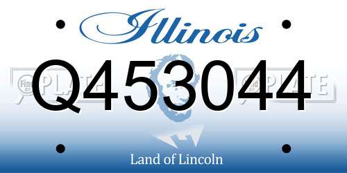 Q453044 Illinois License Plate