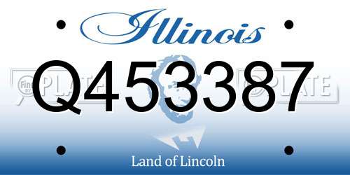 Q453387 Illinois License Plate