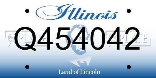 Q454042 Illinois License Plate