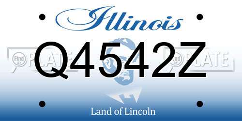 Q4542Z Illinois License Plate