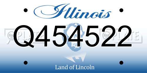 Q454522 Illinois License Plate