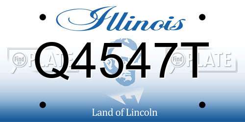 Q4547T Illinois License Plate