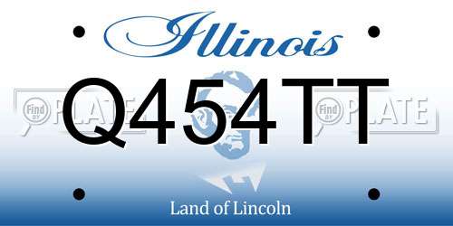 Q454TT Illinois License Plate