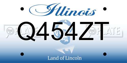 Q454ZT Illinois License Plate