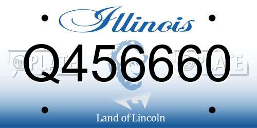 Q456660 Illinois License Plate