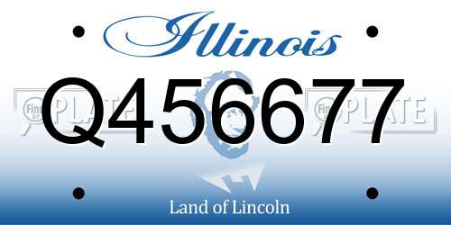 Q456677 Illinois License Plate