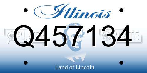 Q457134 Illinois License Plate