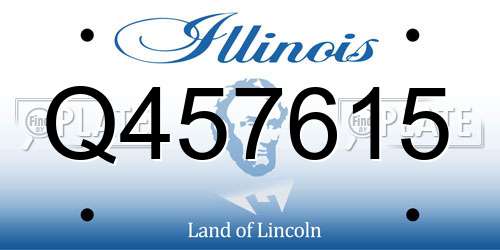 Q457615 Illinois License Plate