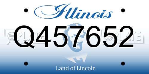 Q457652 Illinois License Plate