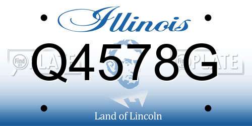 Q4578G Illinois License Plate
