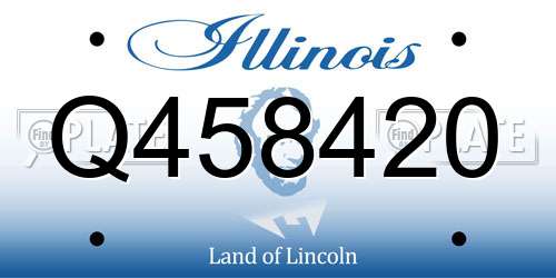 Q458420 Illinois License Plate