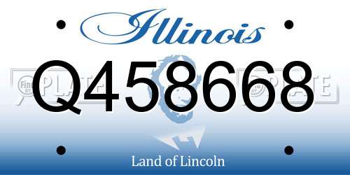 Q458668 Illinois License Plate