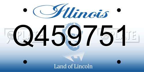 Q459751 Illinois License Plate
