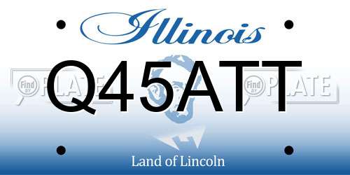 Q45ATT Illinois License Plate