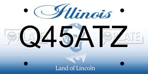 Q45ATZ Illinois License Plate