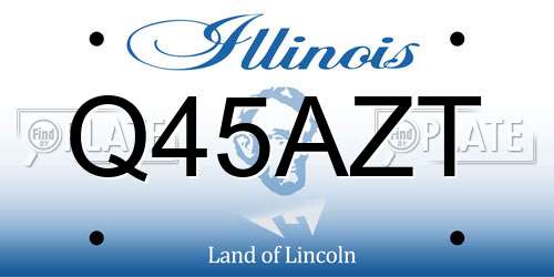 Q45AZT Illinois License Plate