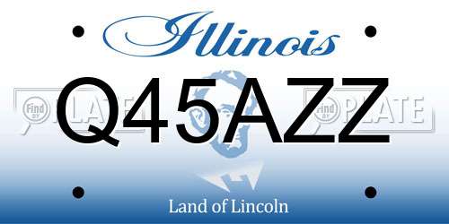 Q45AZZ Illinois License Plate