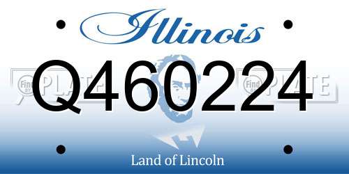 Q460224 Illinois License Plate