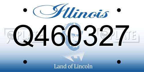 Q460327 Illinois License Plate