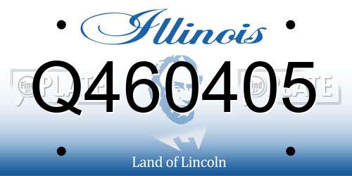 Q460405 Illinois License Plate