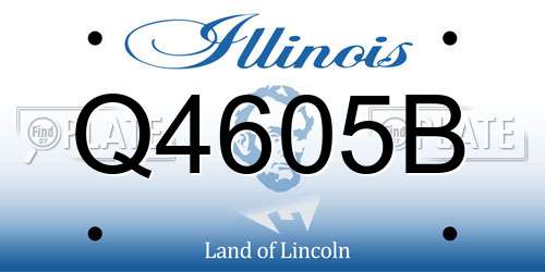 Q4605B Illinois License Plate
