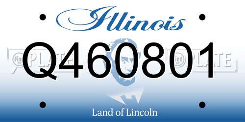 Q460801 Illinois License Plate