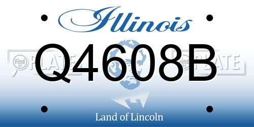 Q4608B Illinois License Plate