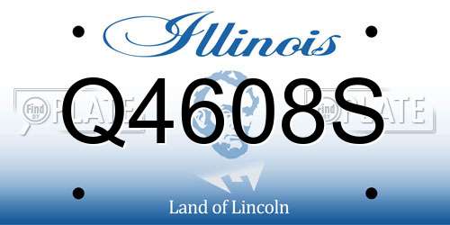 Q4608S Illinois License Plate