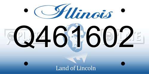 Q461602 Illinois License Plate