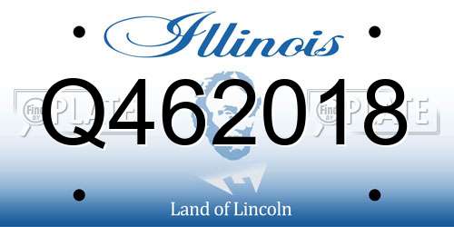Q462018 Illinois License Plate