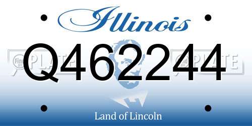 Q462244 Illinois License Plate