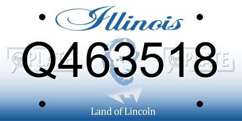 Q463518 Illinois License Plate