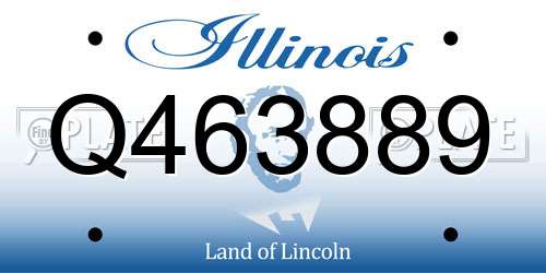 Q463889 Illinois License Plate