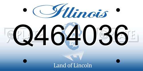 Q464036 Illinois License Plate