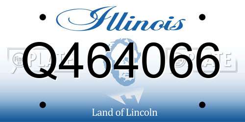 Q464066 Illinois License Plate