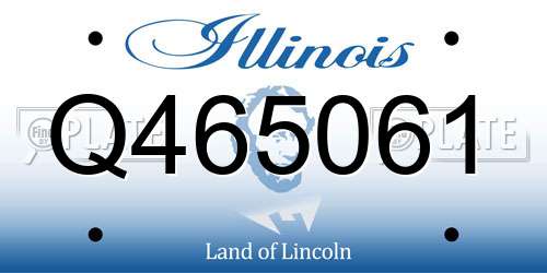 Q465061 Illinois License Plate