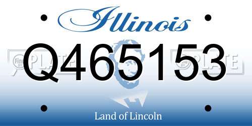Q465153 Illinois License Plate