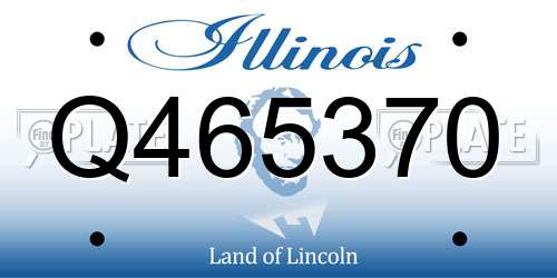 Q465370 Illinois License Plate